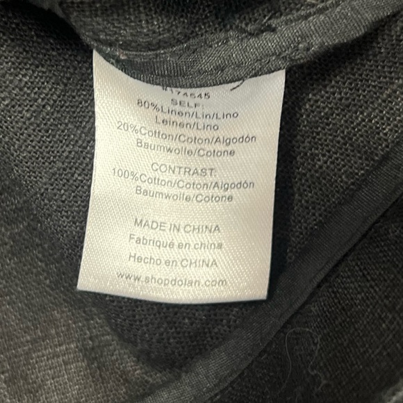 Anthropologie DOLAN Linen Blazer Black Size Small - Picture 8 of 8